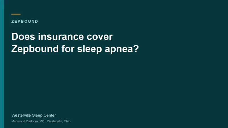 Typographic title card for Does insurance cover Zepbound for sleep apnea?