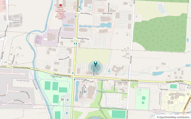 Map of 450 Alkyre Run Drive, Suite 230, Westerville, Ohio, just north of County Line Road West